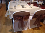 Chair Cover Hire Chocolate Sash